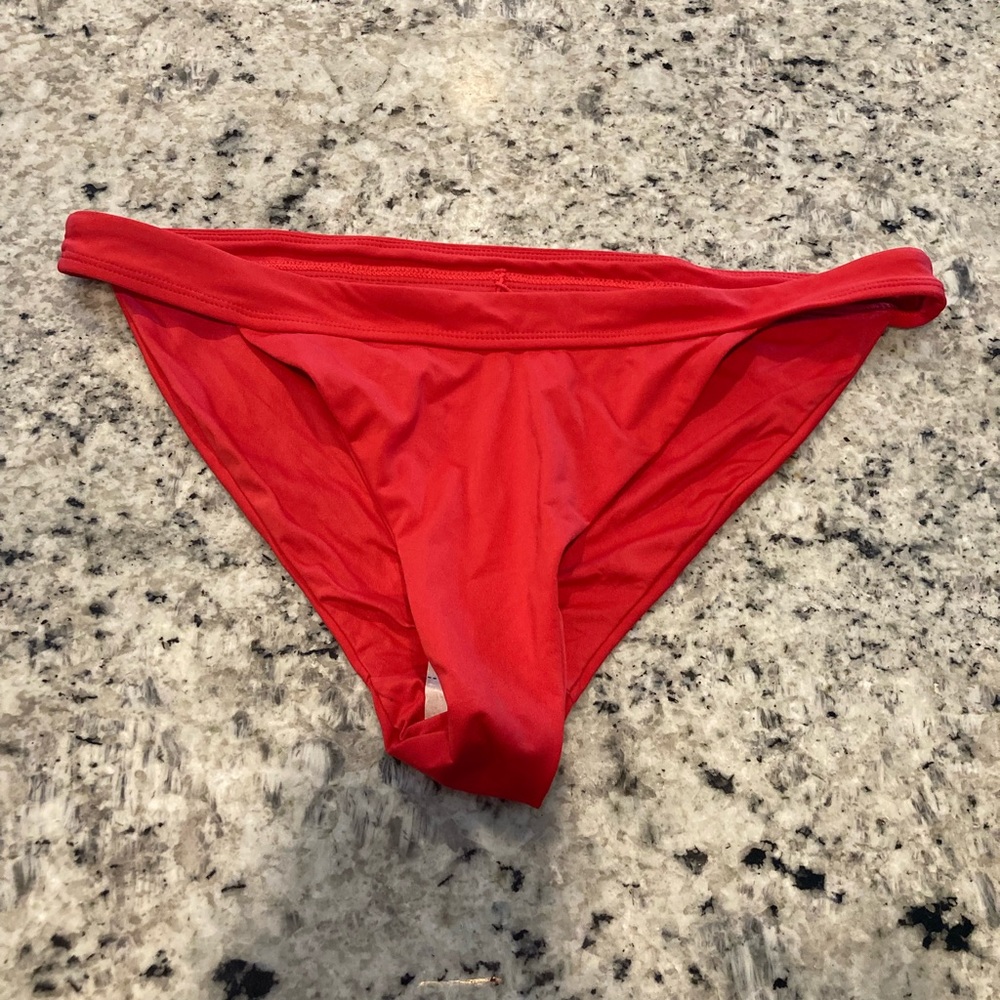 Andie Swim Red The Banded Cheeky Bottom